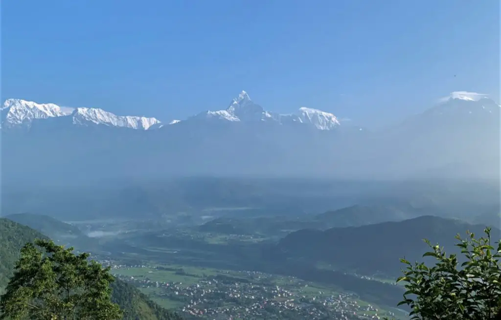 Macchapucchre and Pokhara Valley from the viewpoint