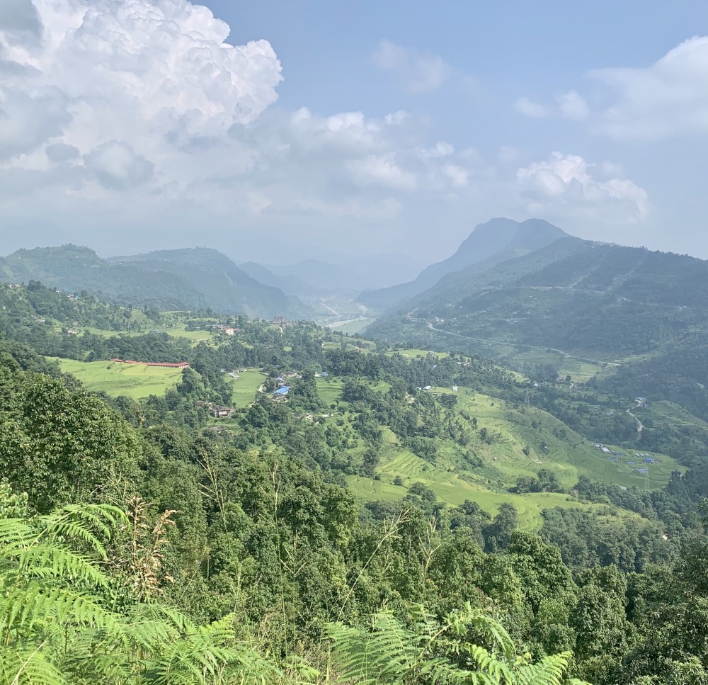 The views on the trail from Naudanda are beautiful. Mardi Himal trek - day 2.