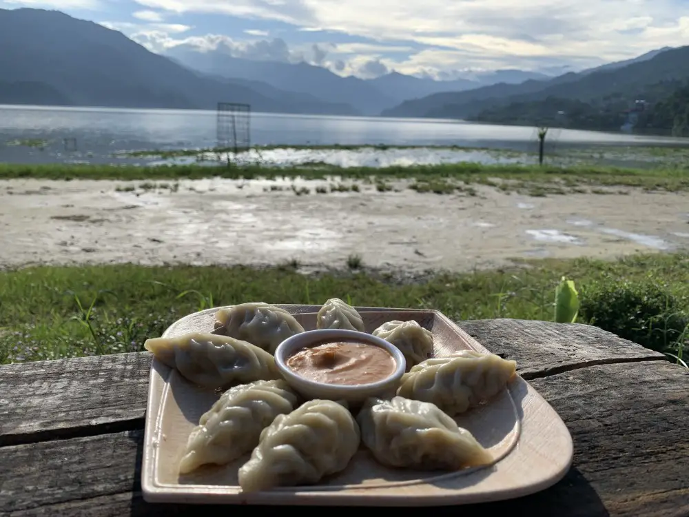 veggie momos with the view