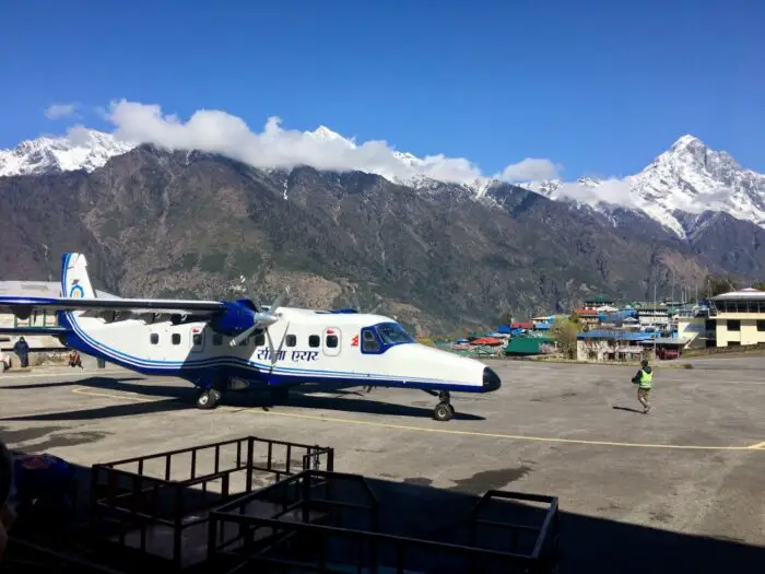 Everest Base Camp or Annapurna Circuit - how to ge there -plane at Lukla airport