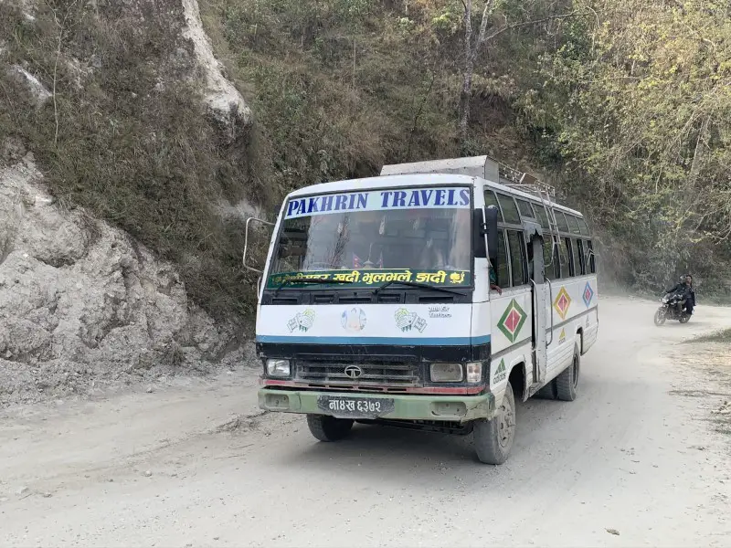 Bus from Besisahar to Ngadi