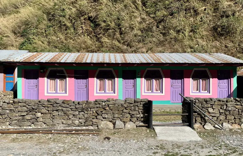 One of the colorful lodges in Tal.