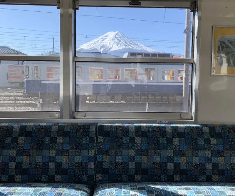 Góra Fuji z pociągu