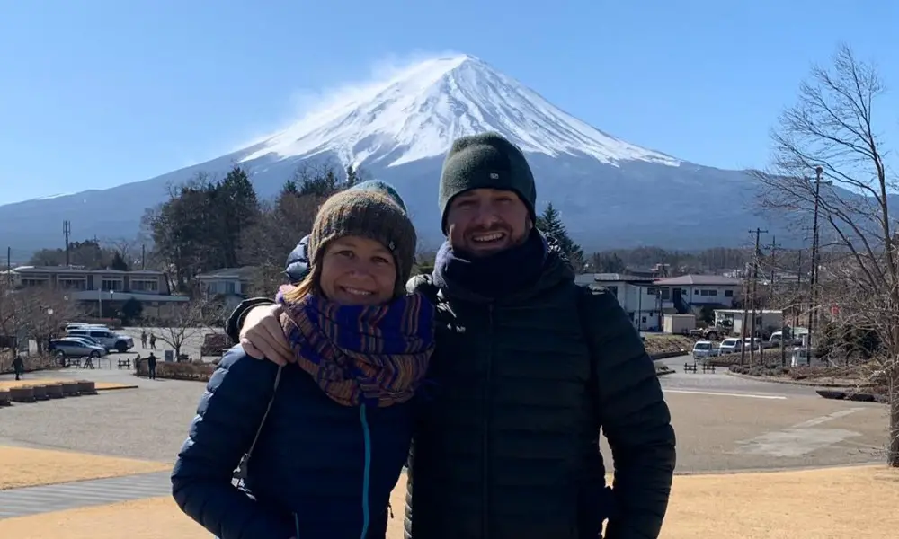 Góra Fuji i Jezioro Kawaguchi zimą