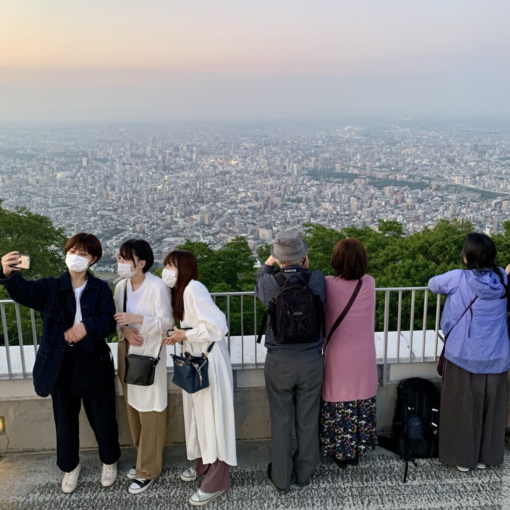Top of the Mount Moiwa - city view