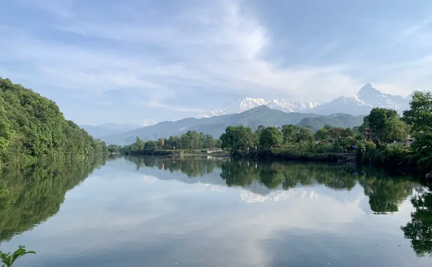 Relax at the Pokhara lake