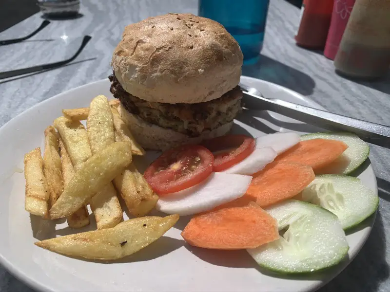 Annapurna Circuit trek guide food - Hamburger