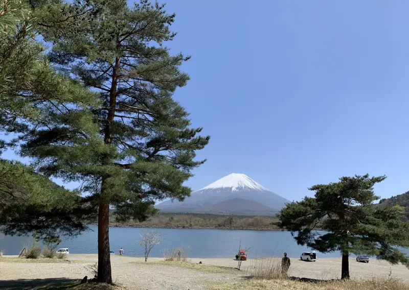 Camping under Mt Fuji Lake Shoji