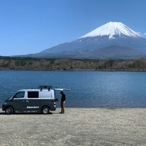 Mt Fuji Camping cooking at Lake Shoji