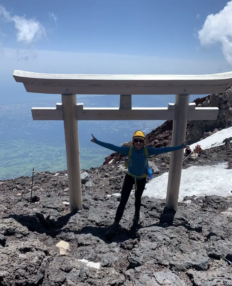 Mount Fuji snow climb without crowds - torii gate