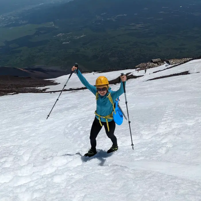 Mount Fuji snow off-season climb - snowy slopes