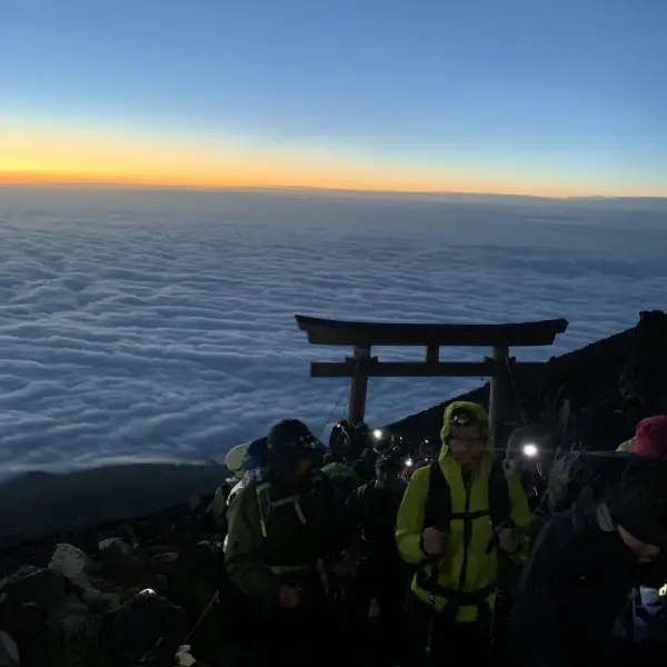 Climbing Mount Fuji from the bottom - almost on the top