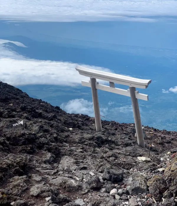 Climbing Mount Fuji from the bottom - crater loop torii