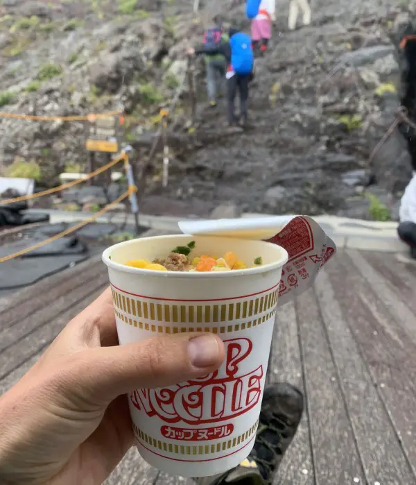 Climbing Mount Fuji Cup noodle