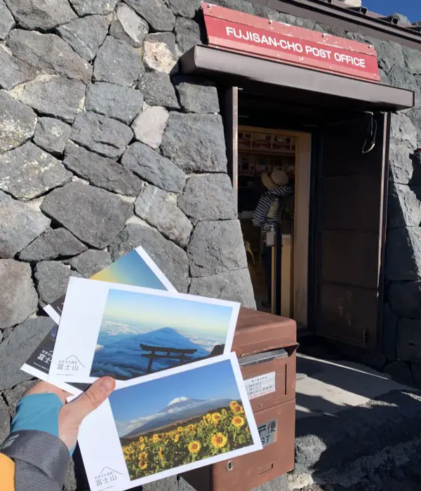 Mount Fuji post office postcards