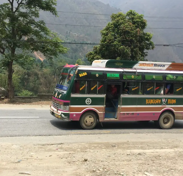 Getting to Pokhara from Kathmandu by local bus