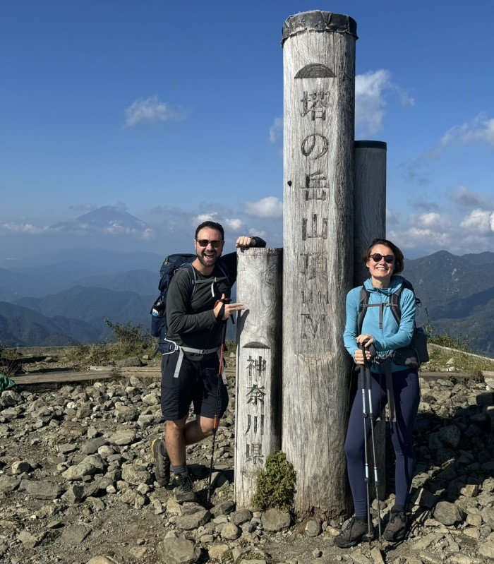 Mount Tonodake summit Mount Fuji view