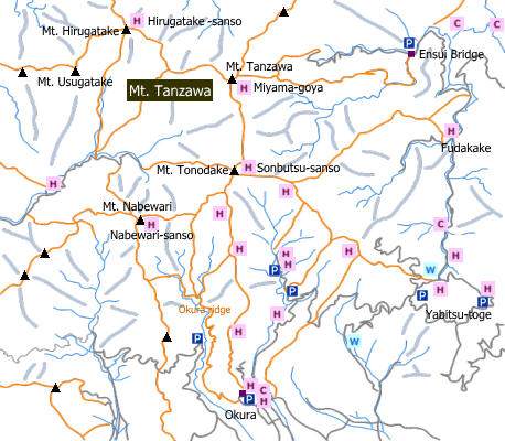 Tanzawa Mountains Map